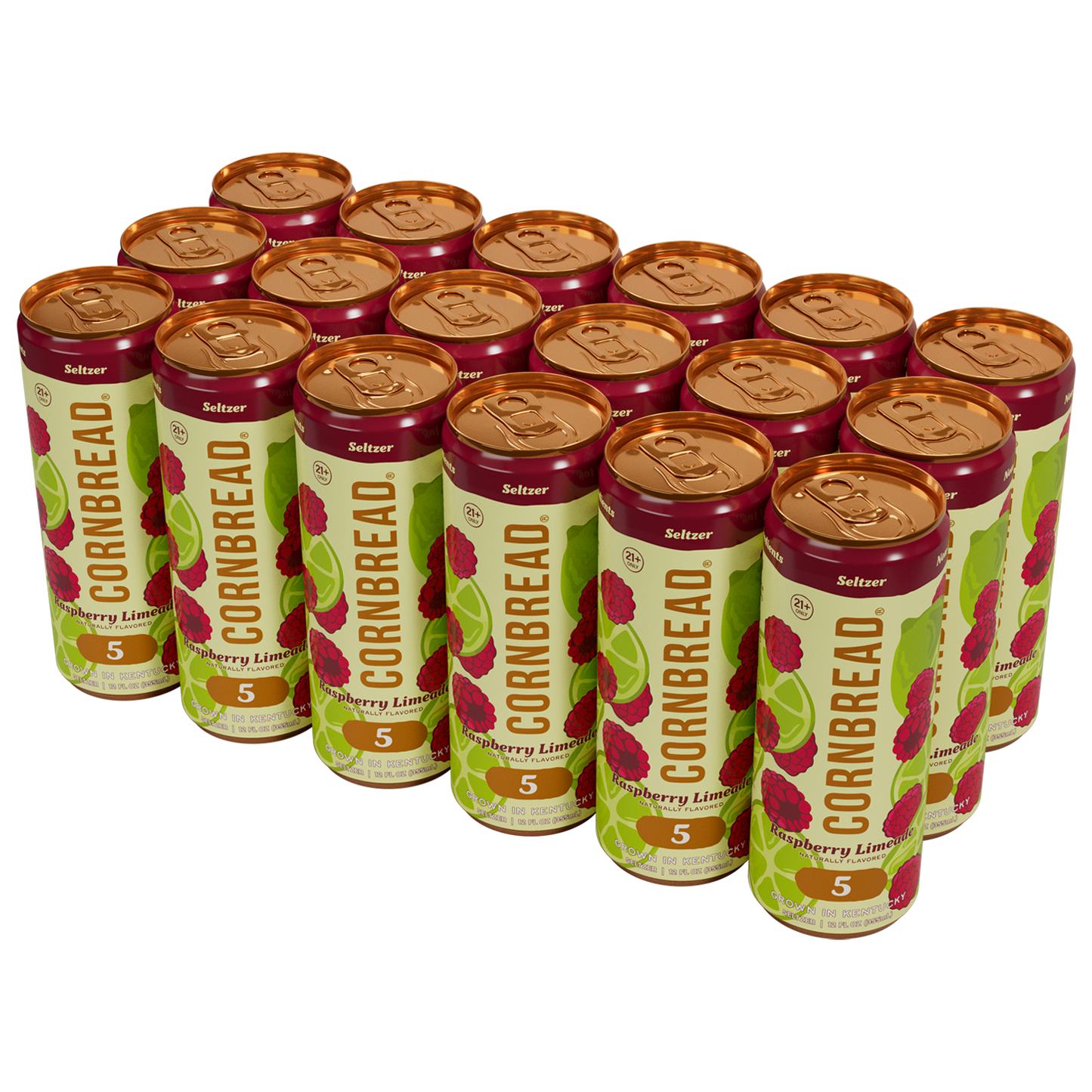 Raspberry Limeade THC Seltzer, 5mg - 24ct Case (Loose pack)