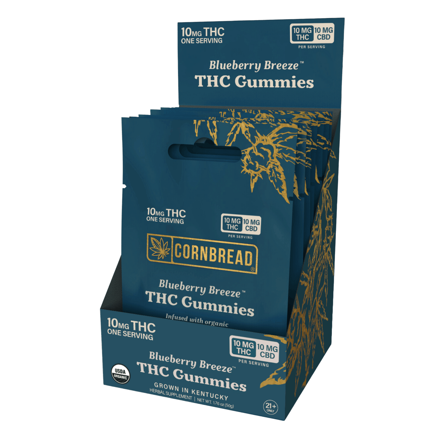 10mg THC Blueberry Breeze Sachet 10 unit Box (12ct Case)