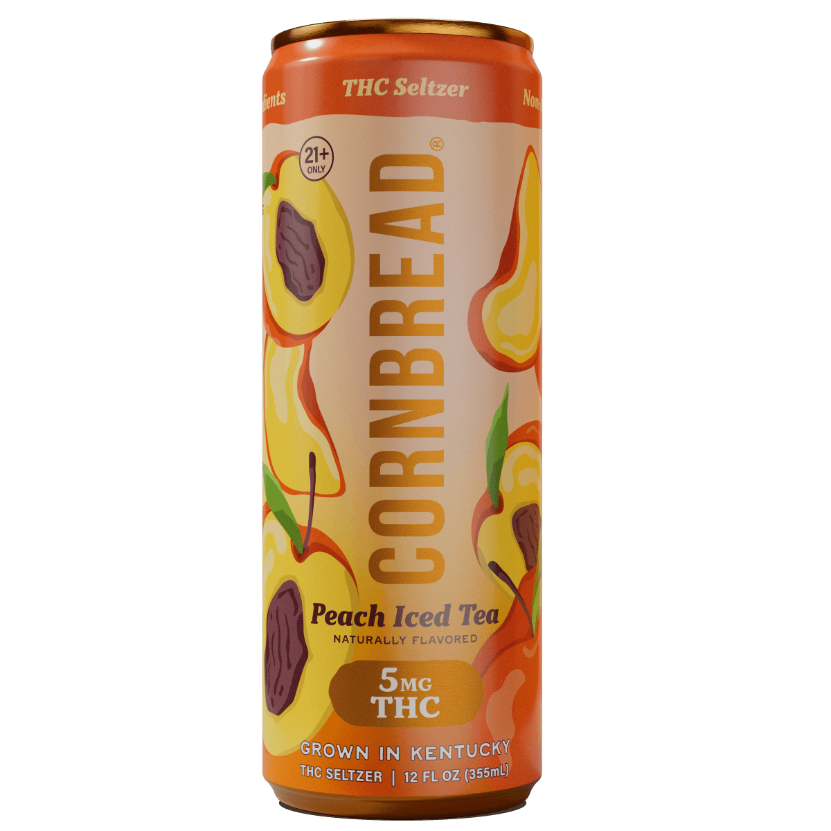 Peach Iced Tea THC Seltzer, 5mg - 24ct Case (Loose pack)