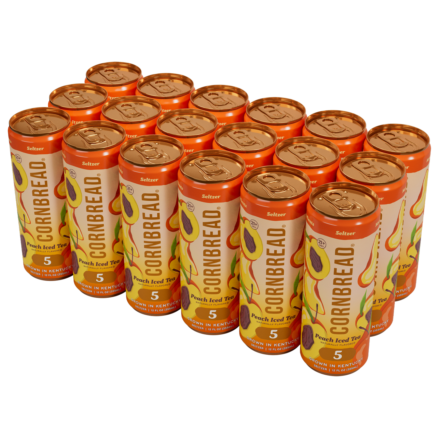 Peach Iced Tea THC Seltzer, 5mg - 24ct Case (Loose pack)