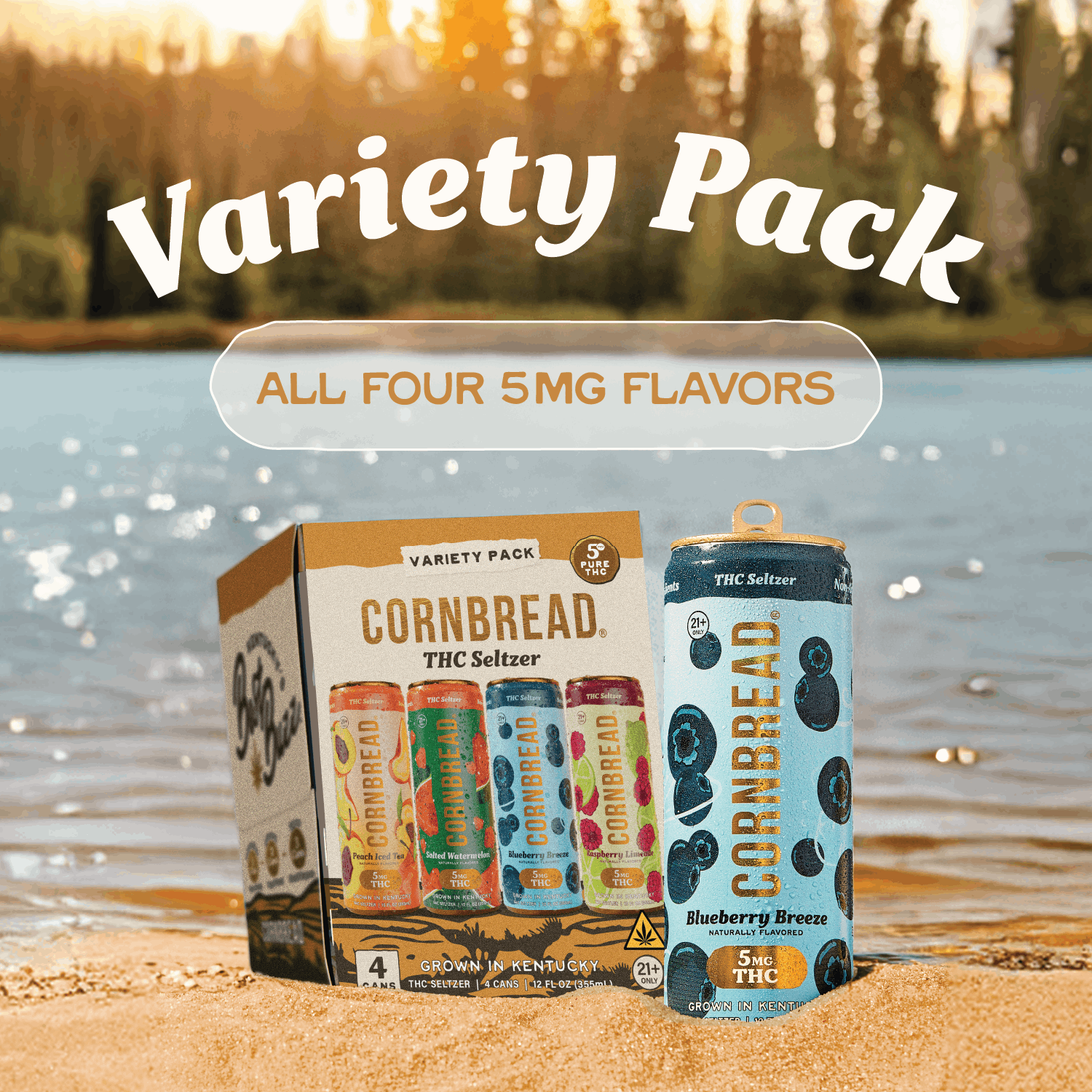 Variety Pack THC Seltzer 5mg - 4 Pack