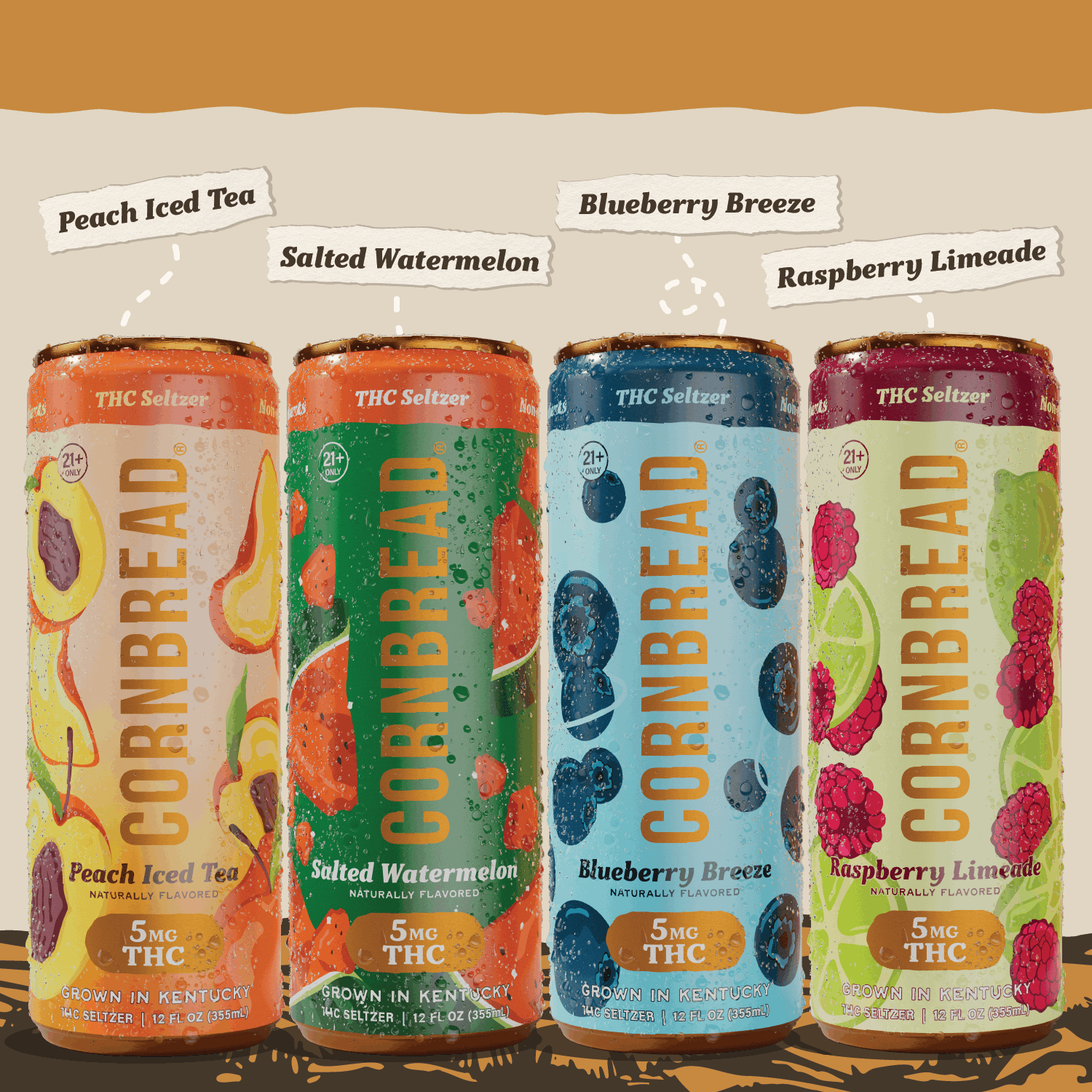 Variety Pack THC Seltzer 5mg - 4 Pack
